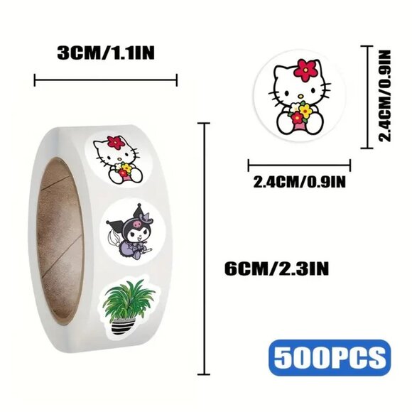 500 Hello Kitty Sanrio Stickers 500 Love Friends Emoji School Kids Emo laptop - Picture 3 of 3